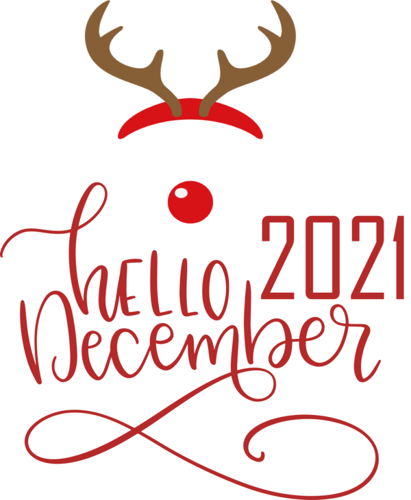 Transparent christmas Reindeer Deer Antler for Hello December for Christmas