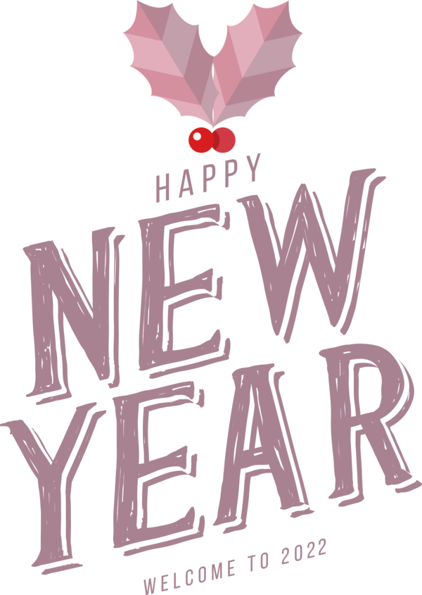 Transparent New Year Design Font Logo for Happy New Year 2022 for New Year