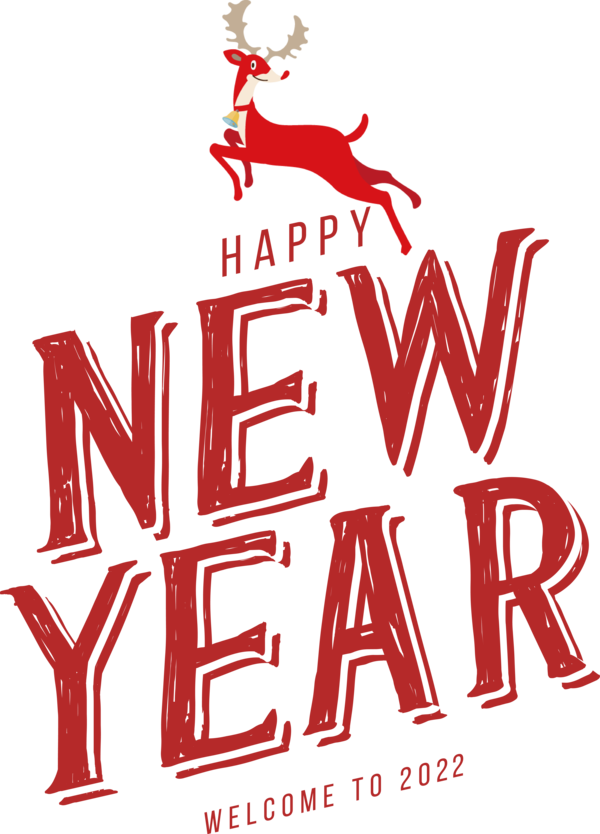 Transparent New Year Logo Design Line for Happy New Year 2022 for New Year