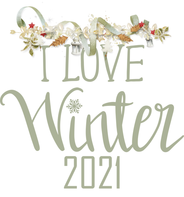 Transparent christmas Floral design Logo Font for Hello Winter for Christmas