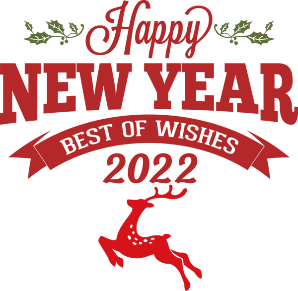 Transparent New Year Christmas Day Christmas decoration Logo for Happy New Year 2022 for New Year