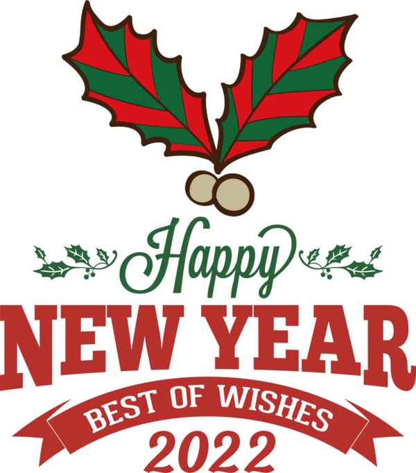 Transparent New Year Leaf Tree Logo for Happy New Year 2022 for New Year