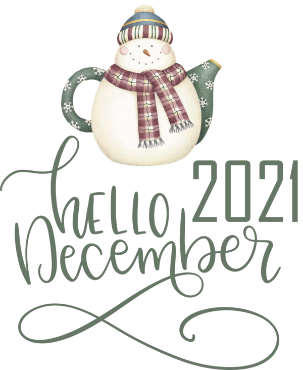 Transparent christmas Design Drawing Logo for Hello December for Christmas