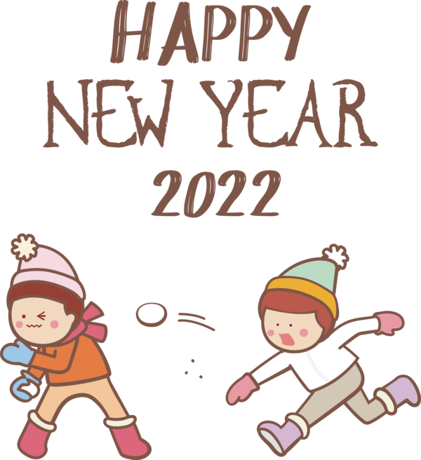 Transparent New Year Human Cartoon Happiness for Happy New Year 2022 for New Year