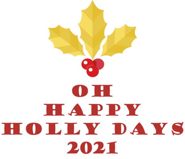 Transparent Christmas Leaf Logo Tree for Holly for Christmas