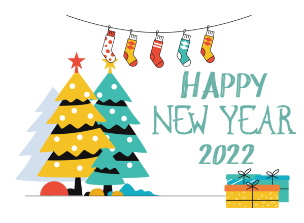 Transparent New Year Christmas Tree Christmas Day Santa Claus for Happy New Year 2022 for New Year