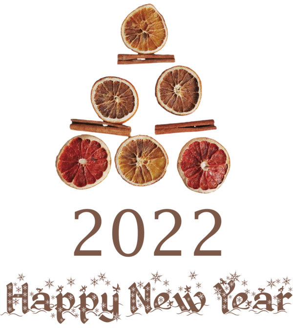 Transparent New Year Font Superfood Ingredient for Happy New Year 2022 for New Year