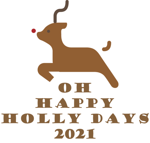 Transparent Christmas Reindeer Deer Logo for Holly for Christmas