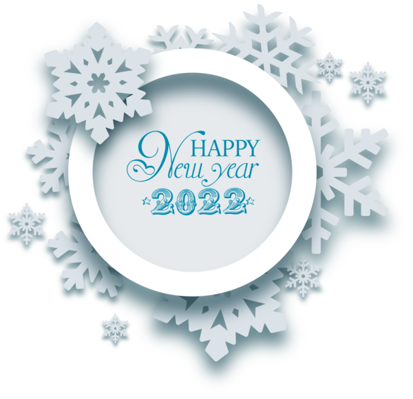 Transparent New Year Snowflake Snow Computer for Happy New Year for New Year