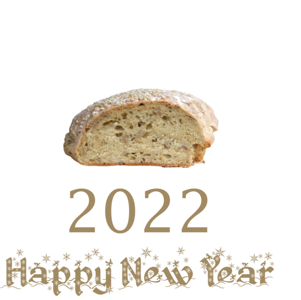 Transparent New Year Rye Bread Baking Whole grain for Happy New Year 2022 for New Year