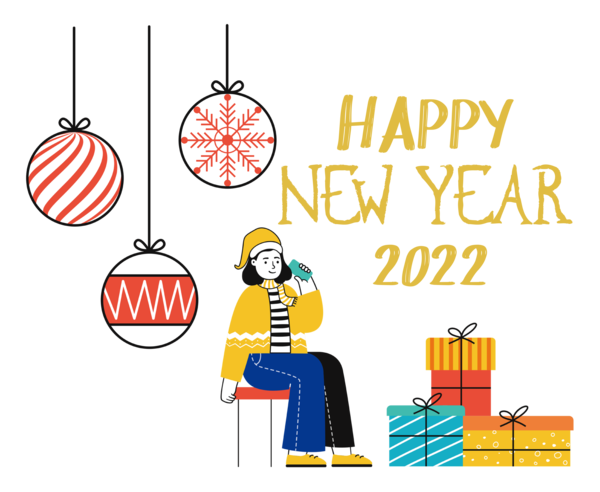 Transparent New Year Dog Silhouette Cat for Happy New Year 2022 for New Year
