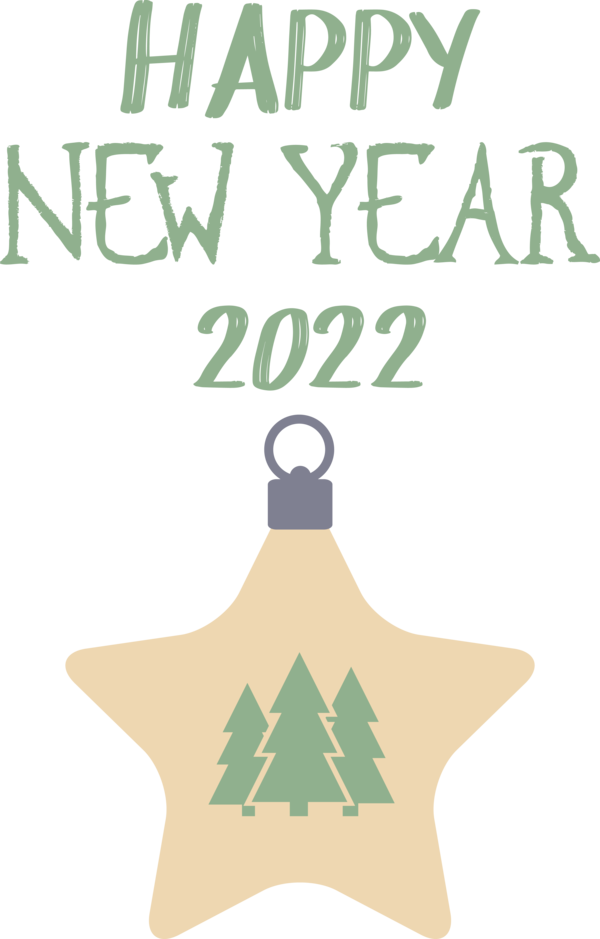 Transparent New Year Bauble Design Font for Happy New Year 2022 for New Year