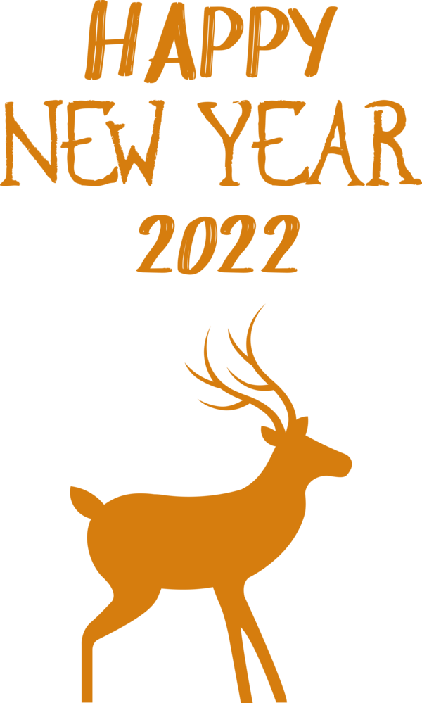 Transparent New Year Reindeer Deer Human for Happy New Year 2022 for New Year