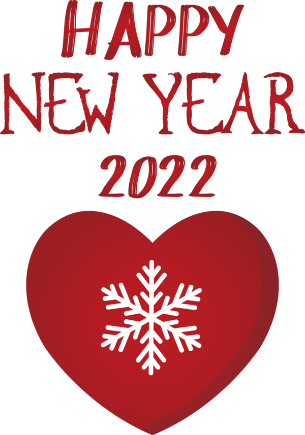 Transparent New Year M-095 Line Heart for Happy New Year 2022 for New Year