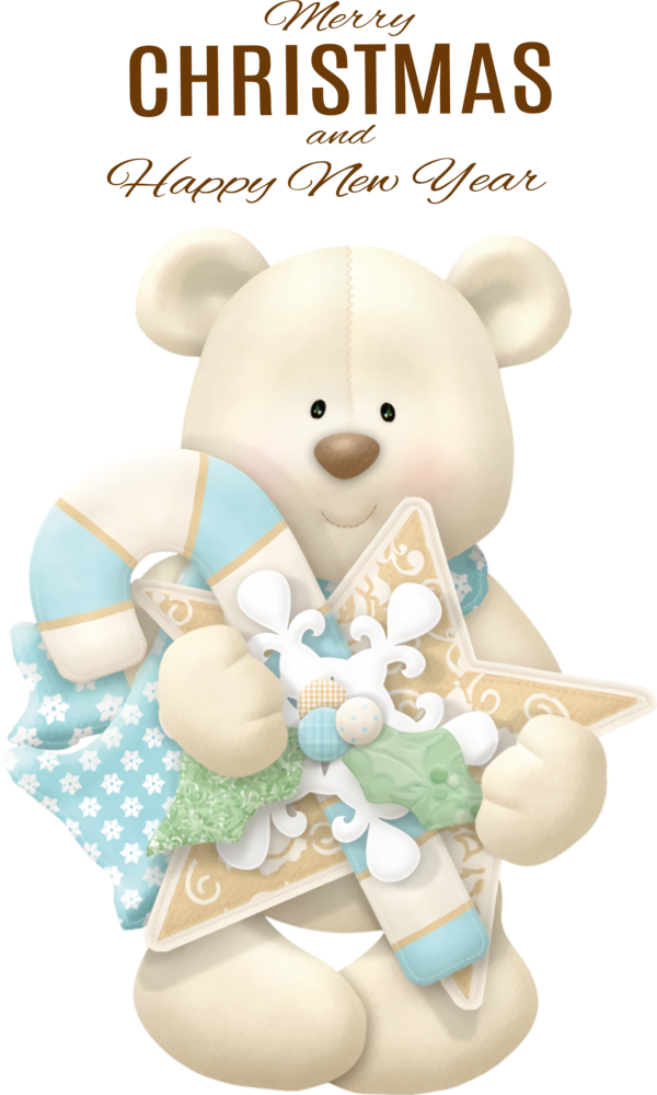 Transparent Christmas Bears Teddy bear Stuffed toy for Merry Christmas for Christmas