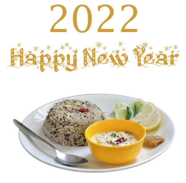 Transparent New Year 09759 Vegetarian cuisine Breakfast for Happy New Year 2022 for New Year