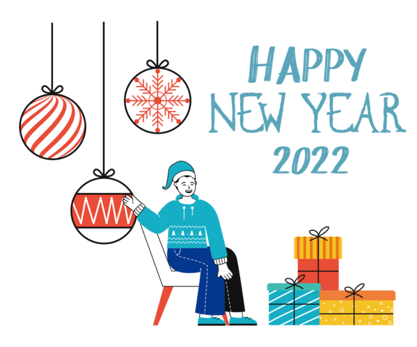 Transparent New Year Christmas Day Marketing Social media for Happy New Year 2022 for New Year