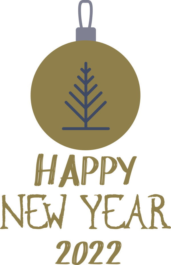 Transparent New Year Logo Font Tree for Happy New Year 2022 for New Year