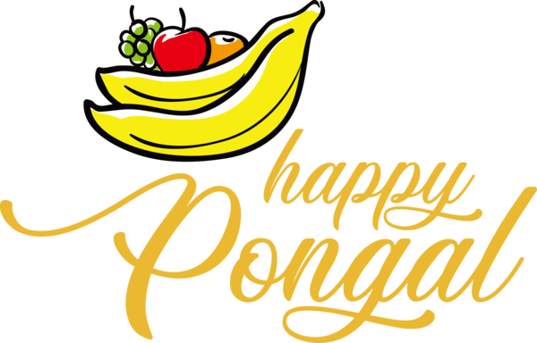 Transparent Pongal Logo Line Yellow for Thai Pongal for Pongal