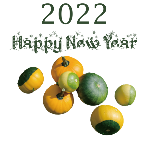 Transparent New Year Vegetable Winter squash Natural food for Happy New Year 2022 for New Year