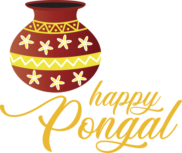 Transparent Pongal Design Logo Line for Thai Pongal for Pongal