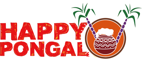 Transparent Pongal Logo Cartoon Line for Thai Pongal for Pongal