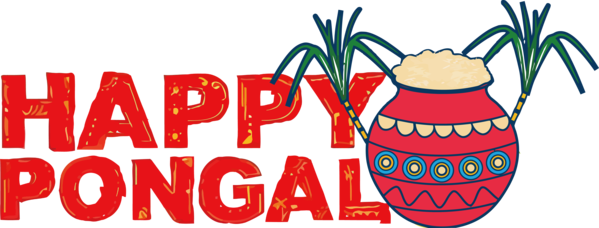 Transparent Pongal Logo Commodity Line for Thai Pongal for Pongal