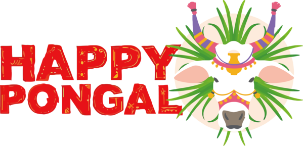Transparent Pongal Flower Floral design Logo for Thai Pongal for Pongal