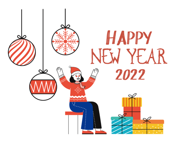 Transparent New Year Drawing Icon Cartoon for Happy New Year 2022 for New Year