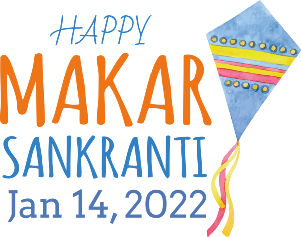 Transparent Makar Sankranti Design Line Font for Happy Makar Sankranti for Makar Sankranti