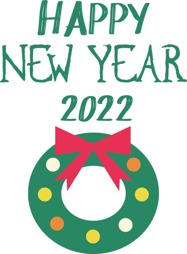 Transparent New Year Leaf Logo Line for Happy New Year 2022 for New Year