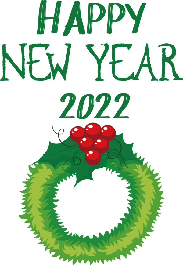 Transparent New Year Leaf Circle Green for Happy New Year 2022 for New Year