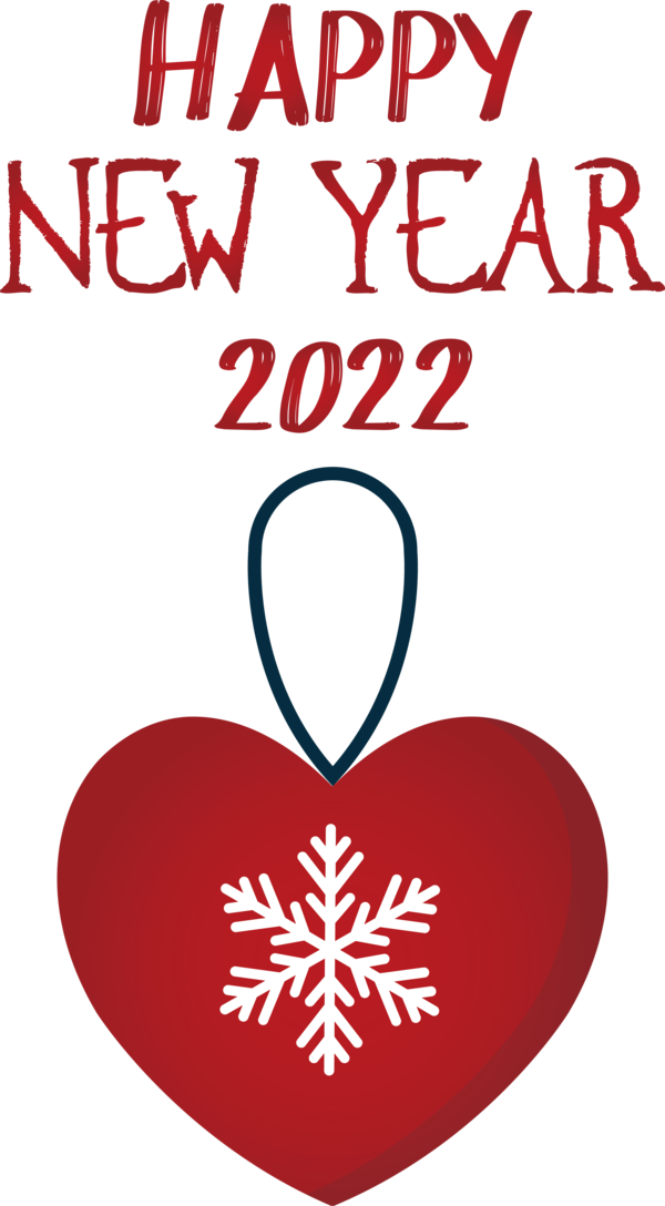 Transparent New Year M-095 Line Heart for Happy New Year 2022 for New Year