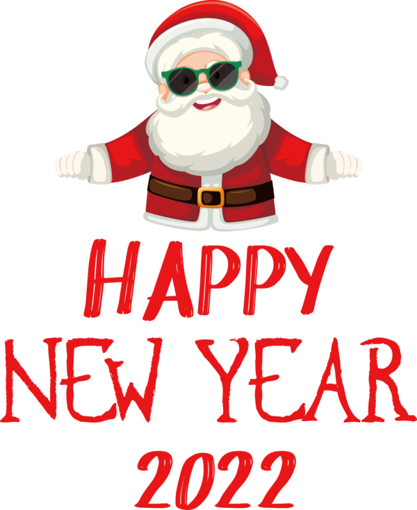 Transparent New Year Christmas Day Santa Claus Logo for Happy New Year 2022 for New Year