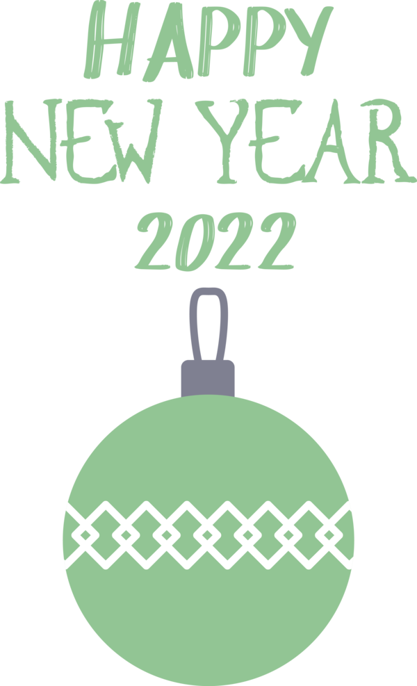 Transparent New Year Logo Green Design for Happy New Year 2022 for New Year