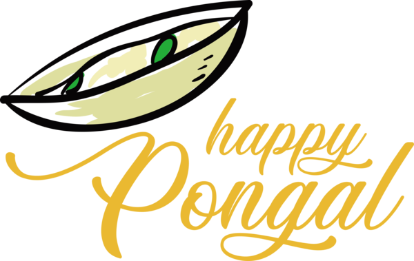 Transparent Pongal Logo Cartoon Line for Thai Pongal for Pongal