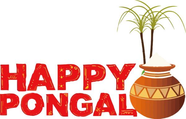 Transparent Pongal Design Logo Superfood for Thai Pongal for Pongal