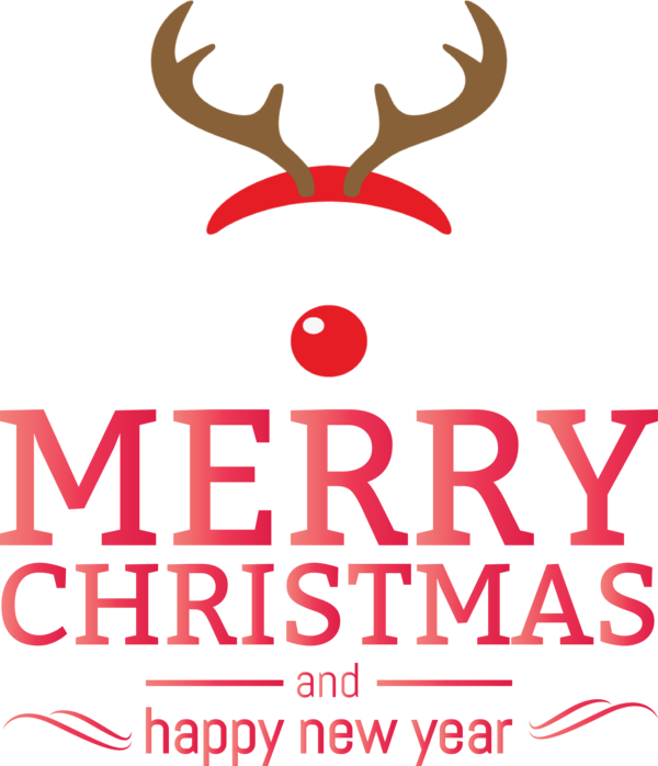 Transparent holidays Reindeer Logo Antler for Christmas for Holidays