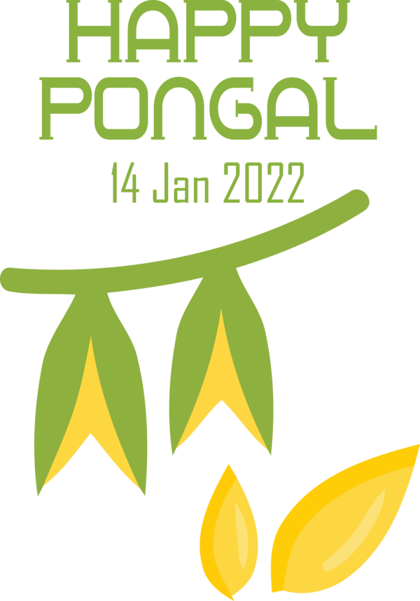 Transparent Pongal Leaf Plant stem Logo for Thai Pongal for Pongal