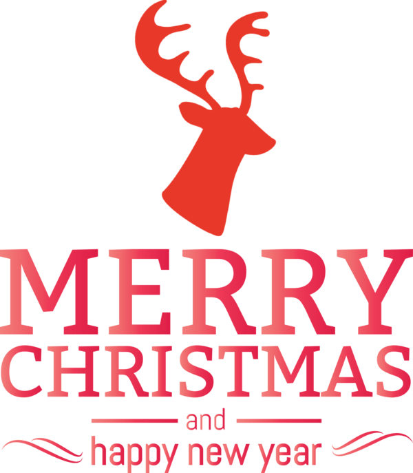 Transparent holidays Reindeer Deer Logo for Christmas for Holidays