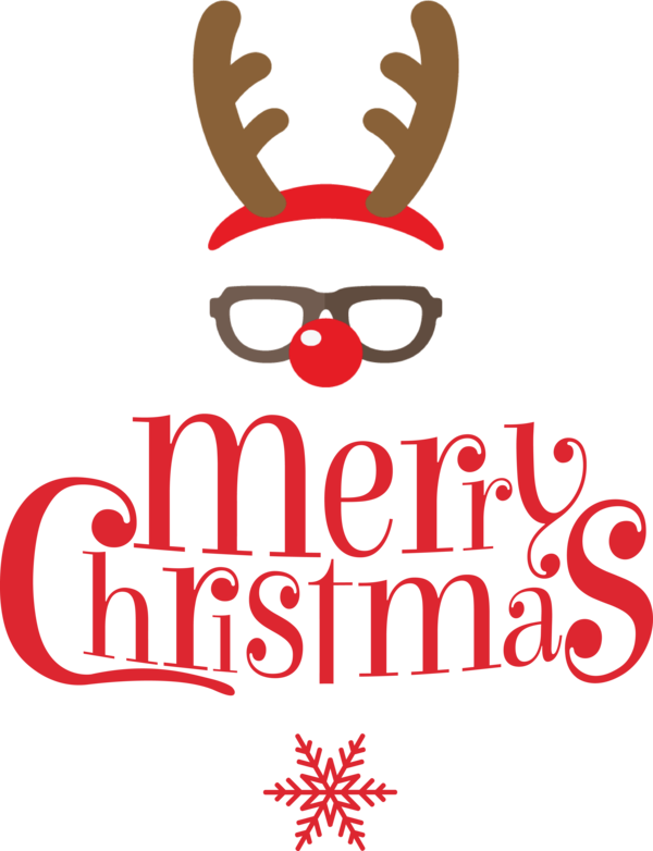 Transparent Christmas Reindeer Logo Line for Merry Christmas for Christmas