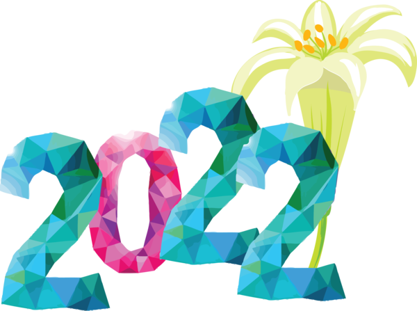 Transparent New Year Design Line Font for Happy New Year 2022 for New Year