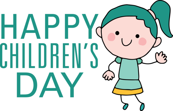 Transparent International Children's Day Human Cartoon Text for Children's Day for International Childrens Day