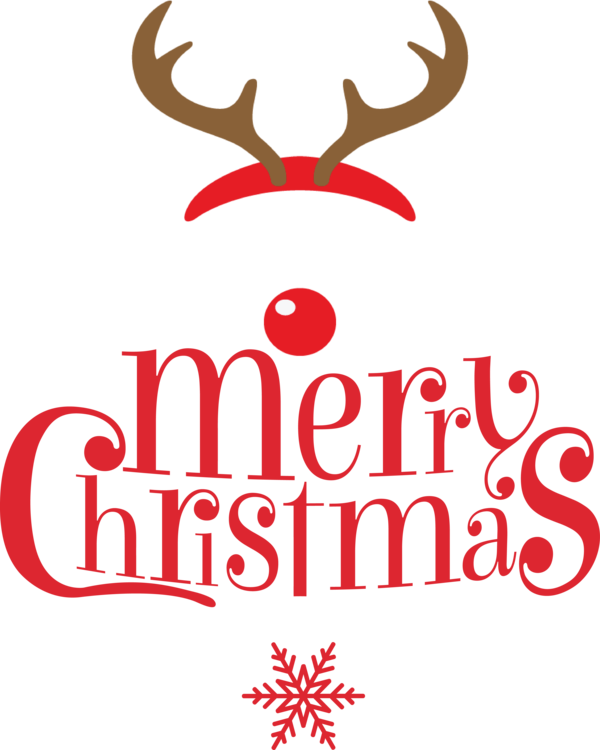 Transparent Christmas Reindeer Logo Antler for Merry Christmas for Christmas