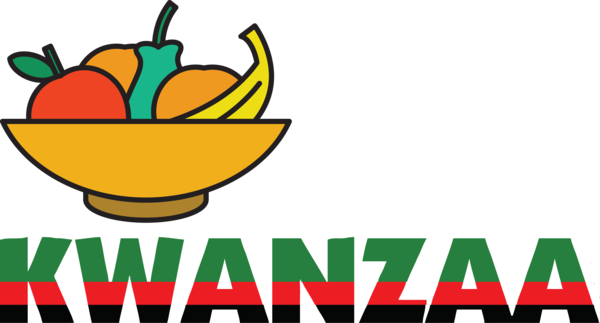 Transparent Kwanzaa Logo Cartoon Text for Happy Kwanzaa for Kwanzaa