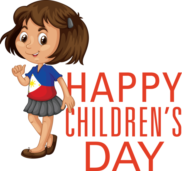 Transparent International Children's Day Clothing Shoe Cartoon for Children's Day for International Childrens Day