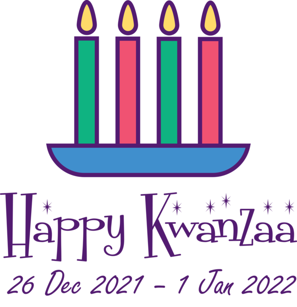 Transparent Kwanzaa Logo Line Purple for Happy Kwanzaa for Kwanzaa