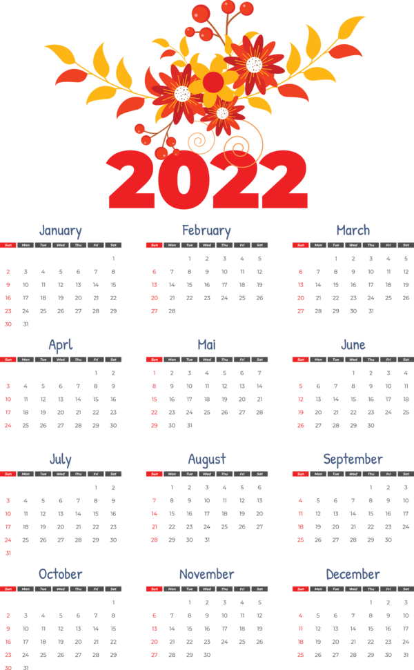 Transparent New Year Line calendar Font for Printable 2022 Calendar for New Year