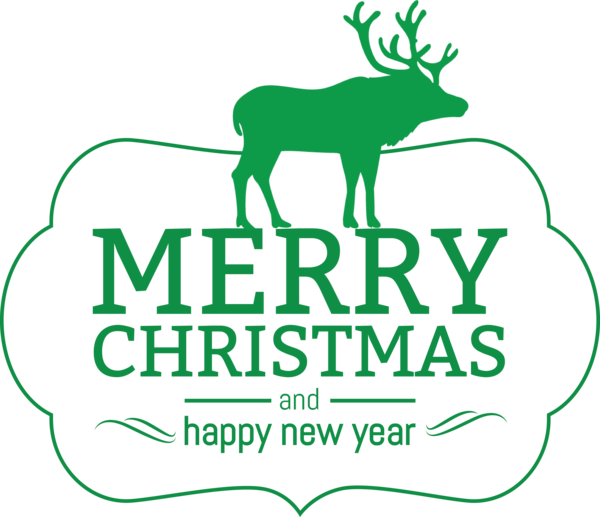 Transparent Christmas Deer Line art New York for Merry Christmas for Christmas
