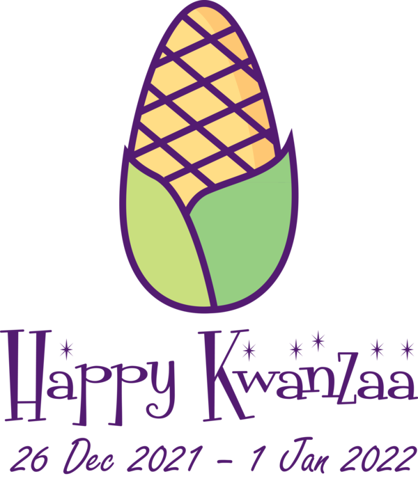 Transparent Kwanzaa Leaf Logo Line for Happy Kwanzaa for Kwanzaa